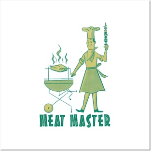 Meat Master - Teal Posters and Art